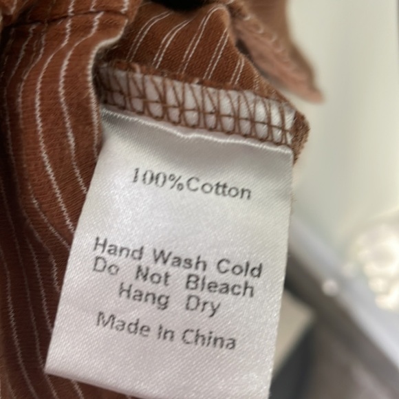 MOD REF High/Low Short sleeve brown stripe tee small - Picture 8 of 8